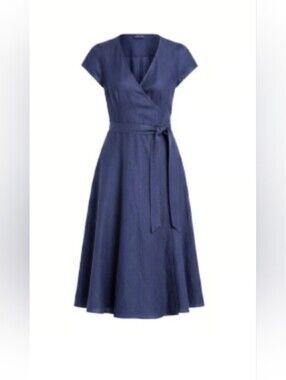 Polo by Ralph Lauren Wrap Midi Dress in Navy